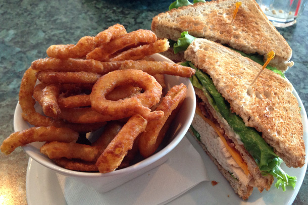 The tasty clubhouse sandwich at Daytona's.