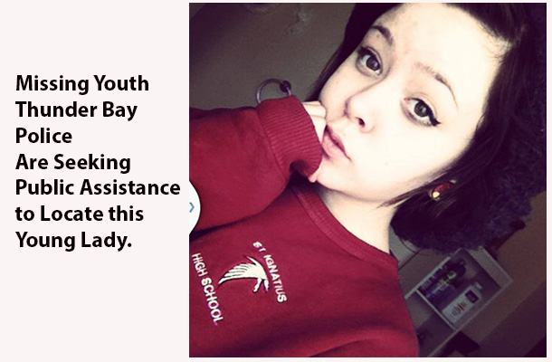 Thunder Bay Police are seeking help locating this young lady.