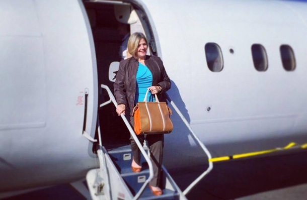 NDP Leader Andrea Horwath Arrives in Thunder Bay - NDP image.