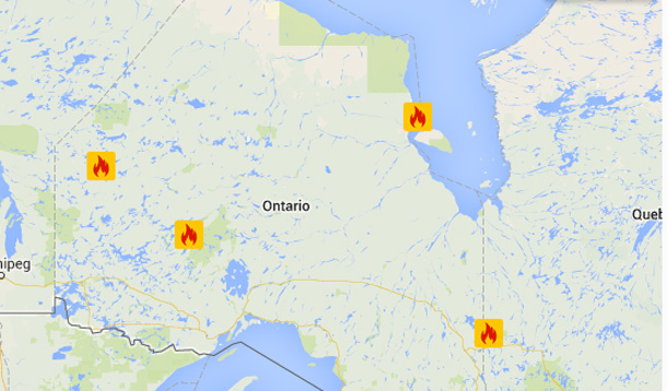 ﻿﻿﻿New Fires in Northern Ontario