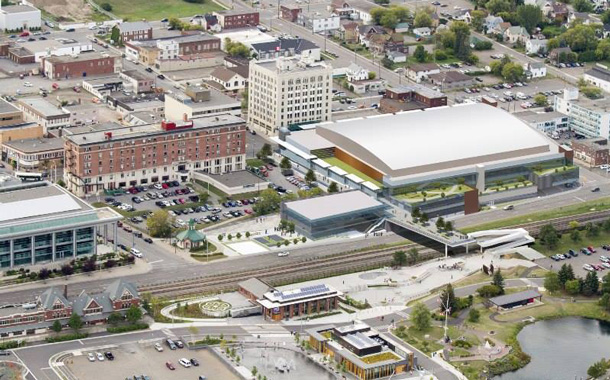 Aerial view of proposed Waterfront Event Centre