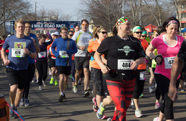 It took just over one minute for the 1100 plus runners to pass by.