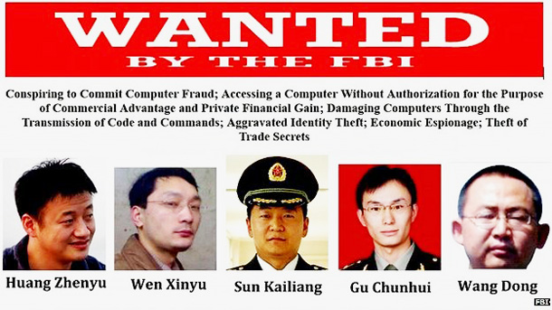 FBI Wanted Poster for Chinese 'Hackers'