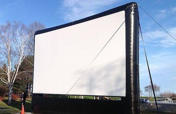 Movie Screen at Marina Park... Lots of fun for the whole family.