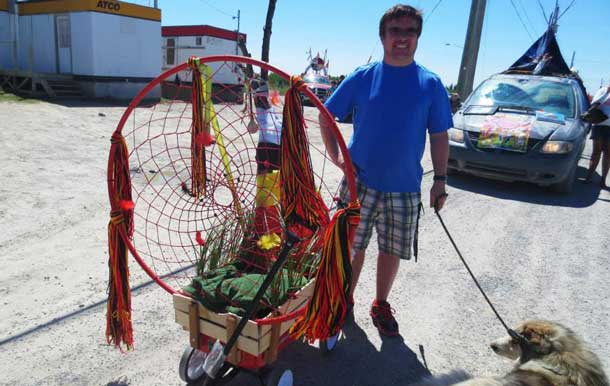 A beautiful wagon with a Dream Catcher... NAD 2014 Attawapiskat