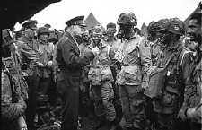 General Eisenhower speaks with US Rangers before they embark on the D-Day Invasion. - US Military