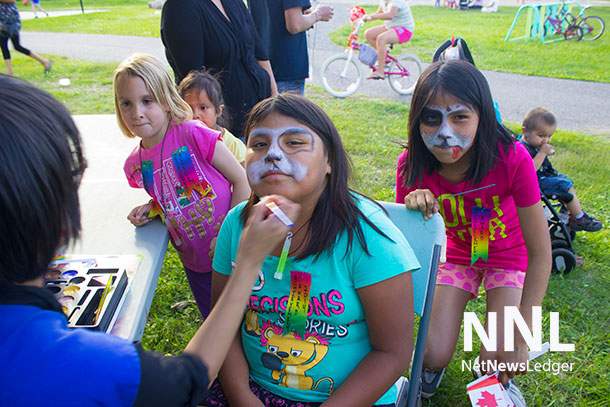 A Canada Day party is not a Canada Day party without some face painting.