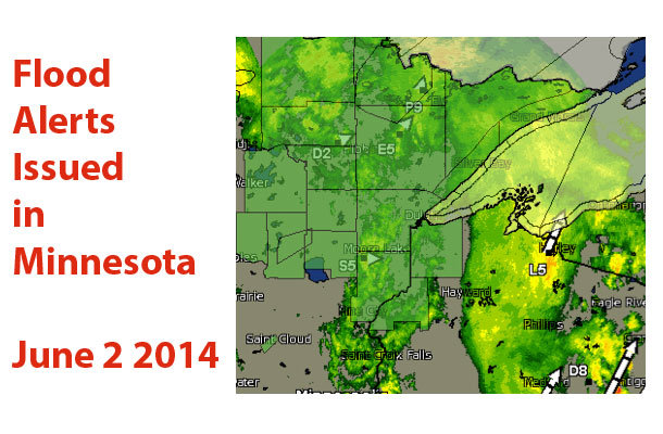 Flood alerts are in effect for much of Minnesota and parts of Wisconsin.