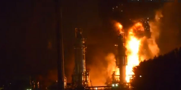 An explosion at a Shell Chemical Plant has fortunately not seen a large loss of life.