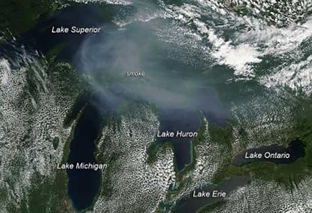 Smoke from Canadian Wild fires