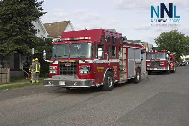 Quick response by Thunder Bay Fire Rescue to a call on Heron Street. Photo by Braedon Campeau
