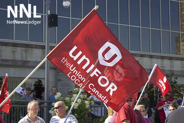 Unifor Rally at Thunder Bay City Hall