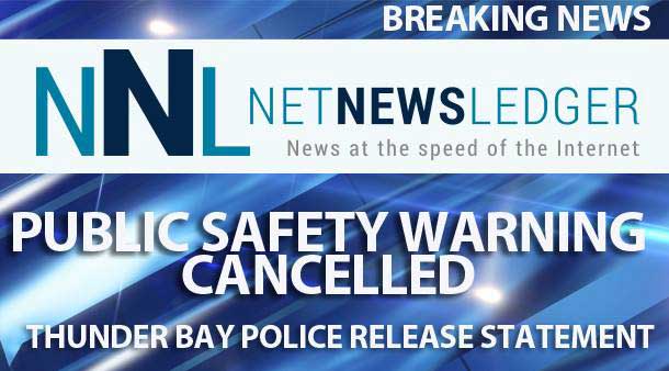 Public Safety Warning Cancelled