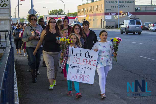 Walking in the Candlelight Vigil in Thunder Bay thousands came to share their determination that our city be a safer place.