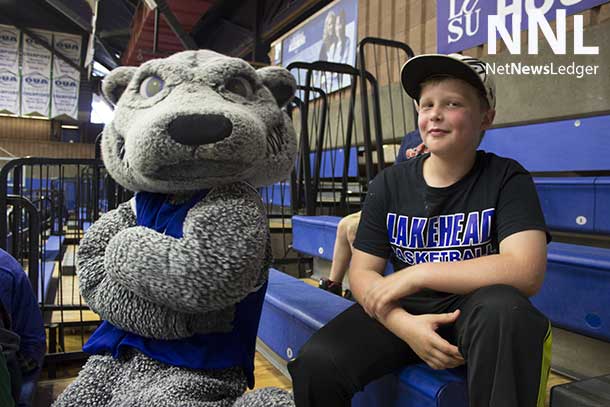 Cade and Wolfie seem to be enjoying the game at the Thunderdome