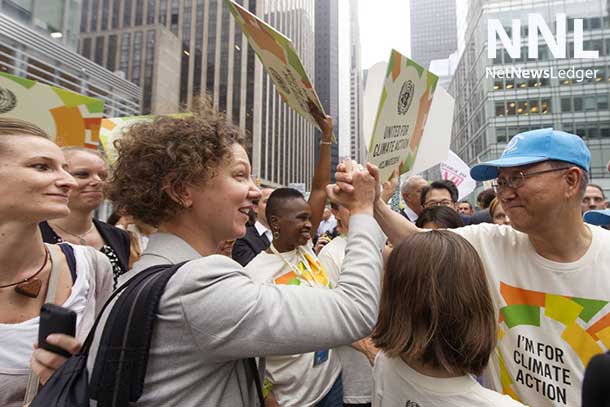 People rallied and paraded across the globe today in support of action on climate change.