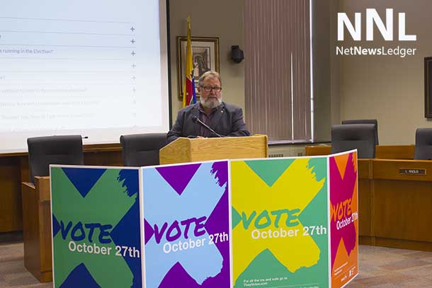 Chief Returning Officer John Hannam shares the new www.tbayvotes.com website.