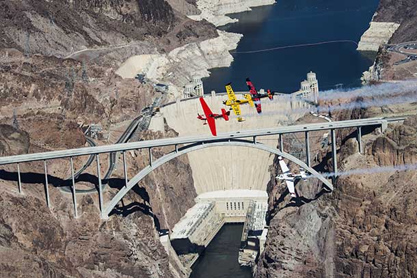 Historic and iconic Hoover Dam fly-by in recon for Red Bull Air Race World Championships