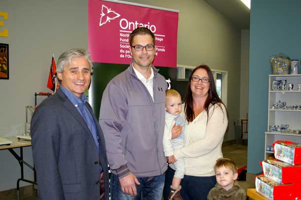 Minister Mauro with Walter & Joanne Schep, owners of Thunder Oak Cheese Farm, and their sons Willem & Eli.