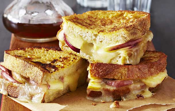 French Toast, Apple and Cheese sandwich perfect for Breakfast or lunch.