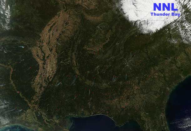 NASA Wildfires Southern United States