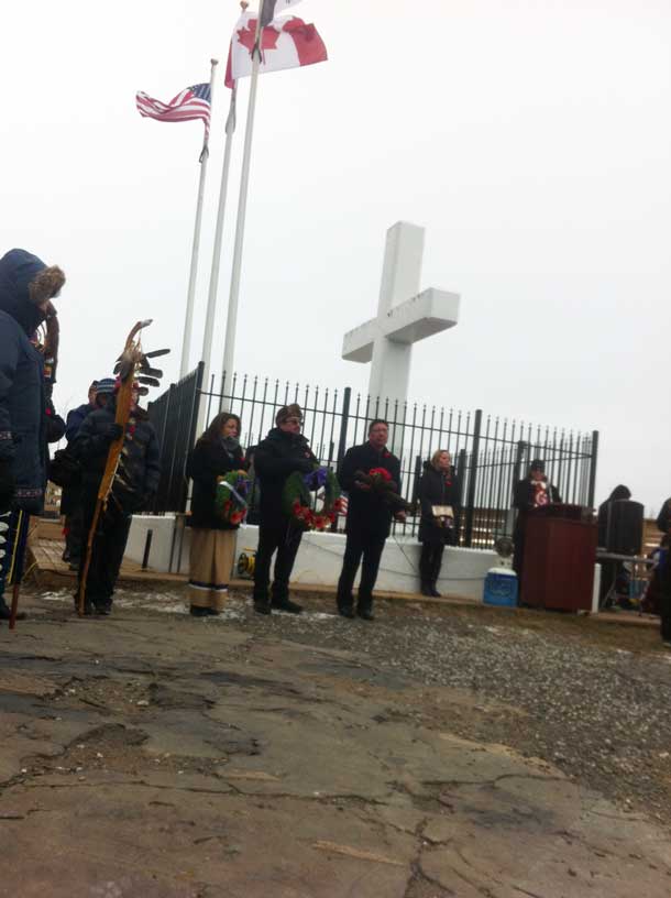 The cross at the Lookout on Mount McKay is a symbol for the soldiers who died defending freedoms.