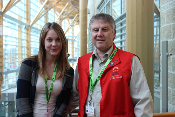 Sanna Agombar (left) and Kevin Herman (right) are TBRHSC volunteers.