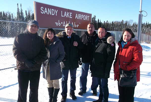 Jerry, Meaghan, Julian,Terry, John, Jodie-Lynn at Sandy Lake