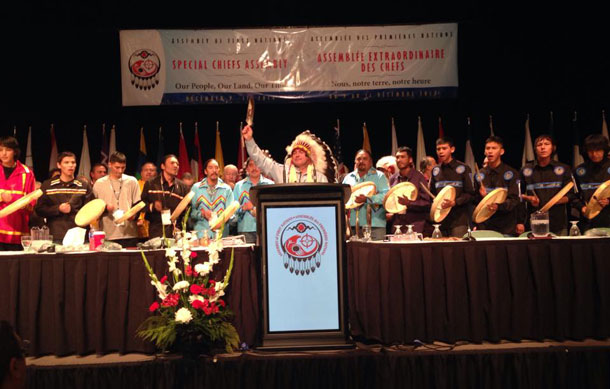 Newly Elected AFN National Chief Bellegarde - image by Derek Fox