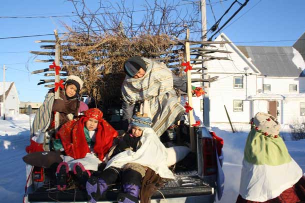 The wisemen in the Attawapiskat Christmas Parade. Photo by Rosiewoman Cree