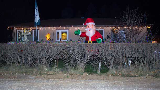 Bright holiday lights grace many homes across the region.