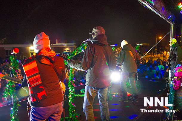 Live music on the CP Holiday Train thrilled the huge crowd at the CP Station in Thunder Bay