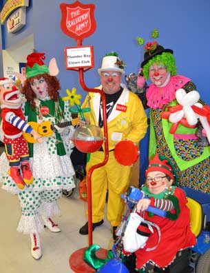  Thunder Bay Clown Club at Walmart last Monday and at Superstore for the Salvation Army