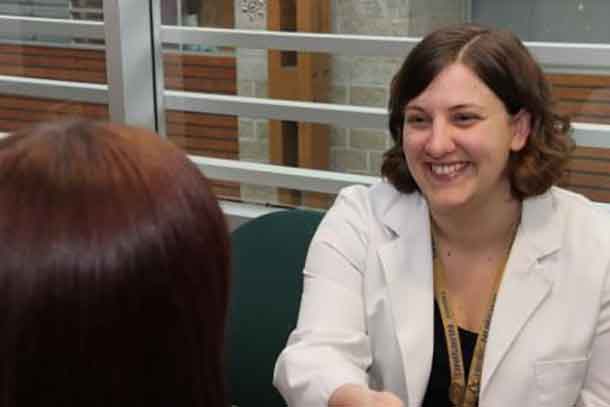 Veronica Proper, Tobacco Cessation Research Nurse, provides smoking cessation intervention to interested eligible patients and telephone follow-up for up to one year after discharge.  