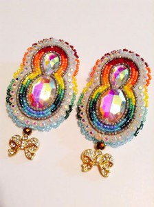Beautiful beaded earrings created by Caitlyn Bird
