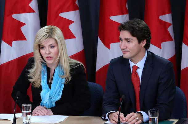 Eve Adams and Liberal Leader Justin Trudeau