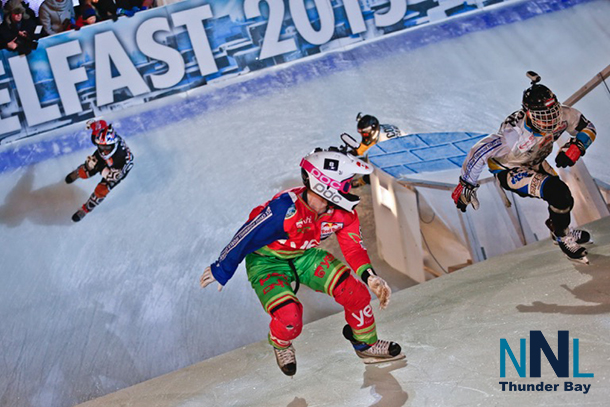 Racing the Red Bull Crashed Ice course in Northern Ireland