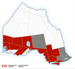 Freezing Rain Warnings and Special Weather Statements in effect