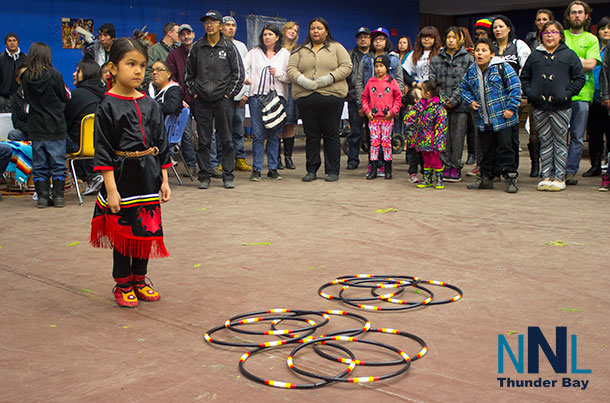 Five year old Rylee Chinchilla brought the crowd to their feet with her Hoop Dance