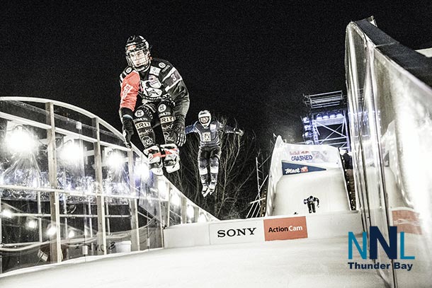 Edmonton racers thrilled the huge crowds at the Red Bull Crashed Ice event