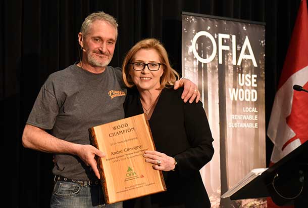 OFIA'S Forest Sector Champion Awards are given to those who work to support the forestry sector