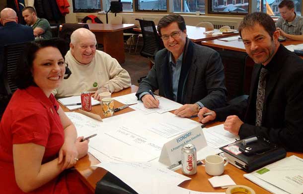 Councillors Shelby Ch'ng, Larry Hebert, Frank Pullia and Manager Mark Smith at Strategic Planning session (Photo supplied)