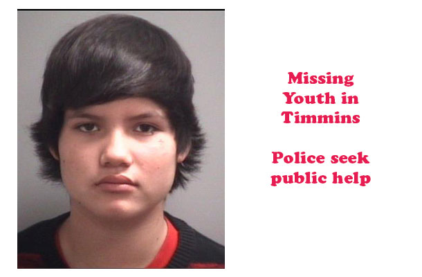Missing youth in Timmins may be headed to Sudbury