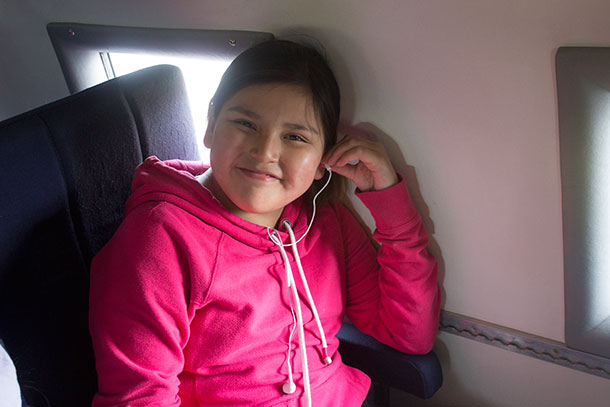 This young lady from Round Lake was all smiles sitting in the plane