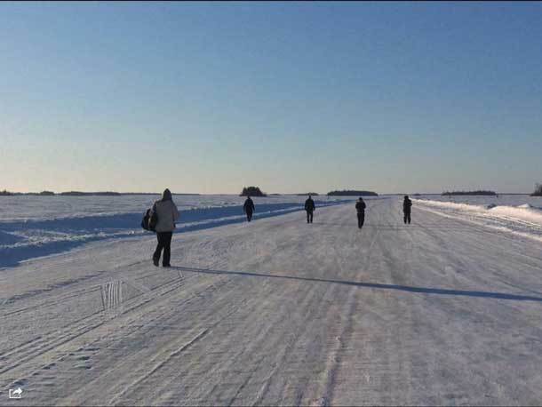 Walkers : Tyson Matawawpit; Darlene Barkman; Adam Beardy, Barb Barkman; Jaron Barkman and Robert Barkman.