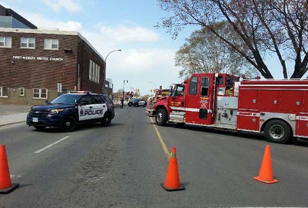 Miles Street was blocked off by Police and Thunder Bay Fire Rescue