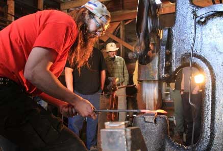 Local metalsmiths, Pike Lake Forge, received a grant of $5000 through Starter Company to start their business. Photo by Elaina Roberts.