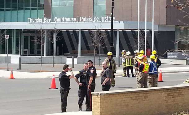 Courthouse is under evacuation