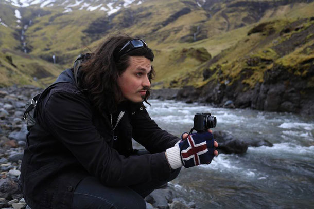 Curtis Jenson in Iceland shooting with his trusty Sony