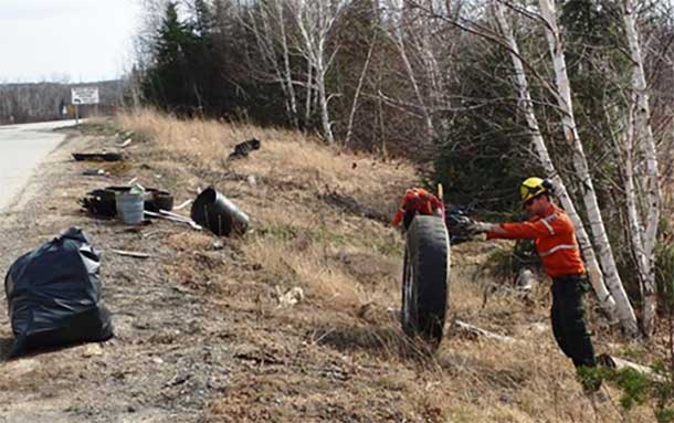 Fort Frances Fire Rangers taking advantage of the weather to clean up woodlands.